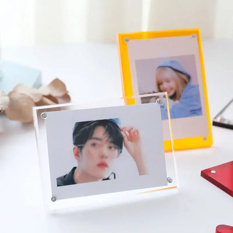 3 Inch Acrylic Photo Frame Transparent Cards Display stand Magnetic Desktop Decoration Card Holder Supplies solid Photo album
3 Inch Acrylic Photo Frame Transparent Cards Display stand Magnetic Desktop Decoration Card Holder Supplies solid Photo album