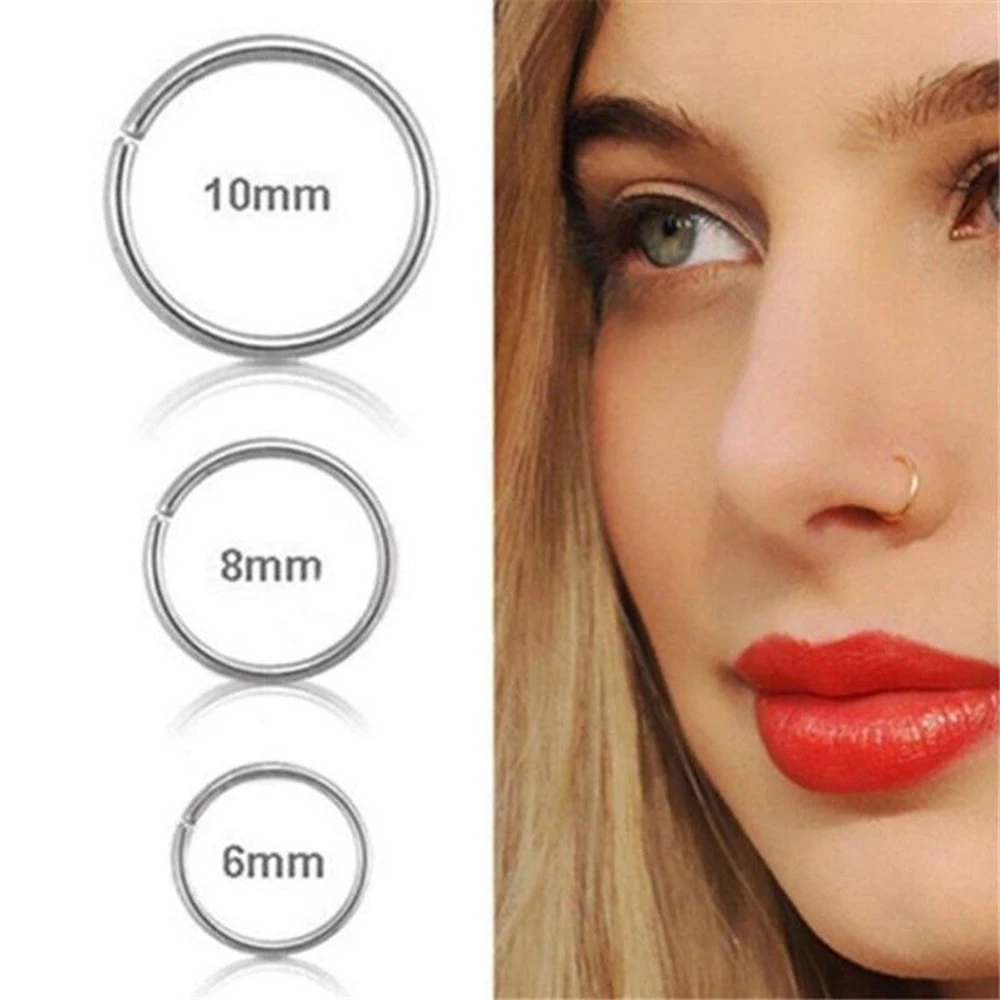 3Pc Stainless Steel Fake Nose Ring Hoop Septum Rings C Clip Lip Ring Earring for Women Fake Piercing Body Jewelry Non-Pierced
3Pc Stainless Steel Fake Nose Ring Hoop Septum Rings C Clip Lip Ring Earring for Women Fake Piercing Body Jewelry Non-Pierced