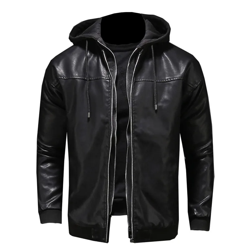 2022 hooded leather jacket autumn men's fake two-piece leather jacket men's trend loose motorcycle windproof leather jacket
2022 hooded leather jacket autumn men's fake two-piece leather jacket men's trend loose motorcycle windproof leather jacket