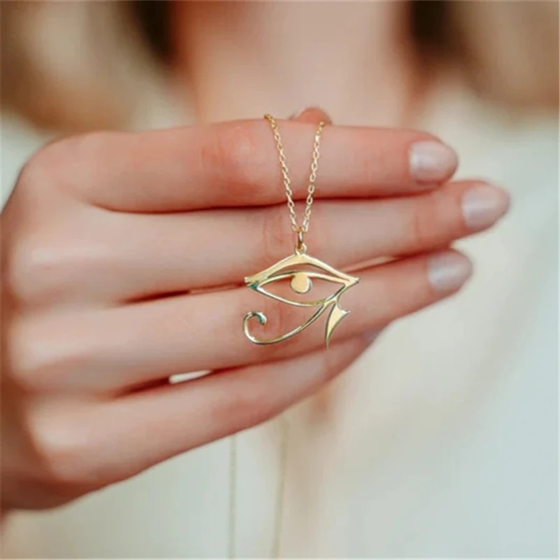 New Minimalistic Ancient Evil Eyes Of Horus Necklaces For Women Men Stainless Steel Pendant Greek Letter Jewelry Gift
New Minimalistic Ancient Evil Eyes Of Horus Necklaces For Women Men Stainless Steel Pendant Greek Letter Jewelry Gift