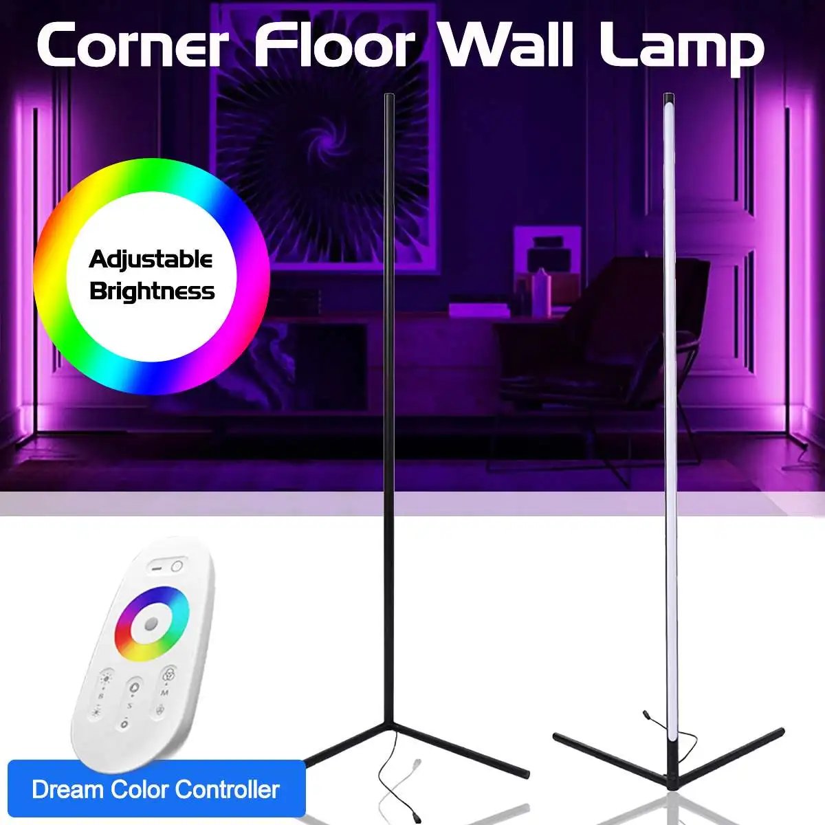 Rgb LED Floor lamp For Living Room Atmosphere Smart Floor Corner Lighting with Sound /Remote Control Party Stand lighting
Rgb LED Floor lamp For Living Room Atmosphere Smart Floor Corner Lighting with Sound /Remote Control Party Stand lighting