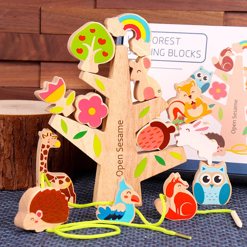 Montessori Toys Animal Balance Wooden Blocks Toys Children Stacking Threading Games Early Educational Fine Motor Training Toys
Montessori Toys Animal Balance Wooden Blocks Toys Children Stacking Threading Games Early Educational Fine Motor Training Toys