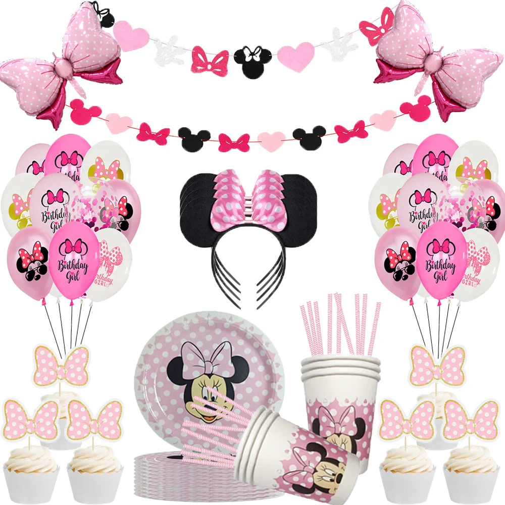 Disney Minnie Mouse party theme Birthday anniversary paper disposable tableware decoration for girl kid favor cake diy party
Disney Minnie Mouse party theme Birthday anniversary paper disposable tableware decoration for girl kid favor cake diy party