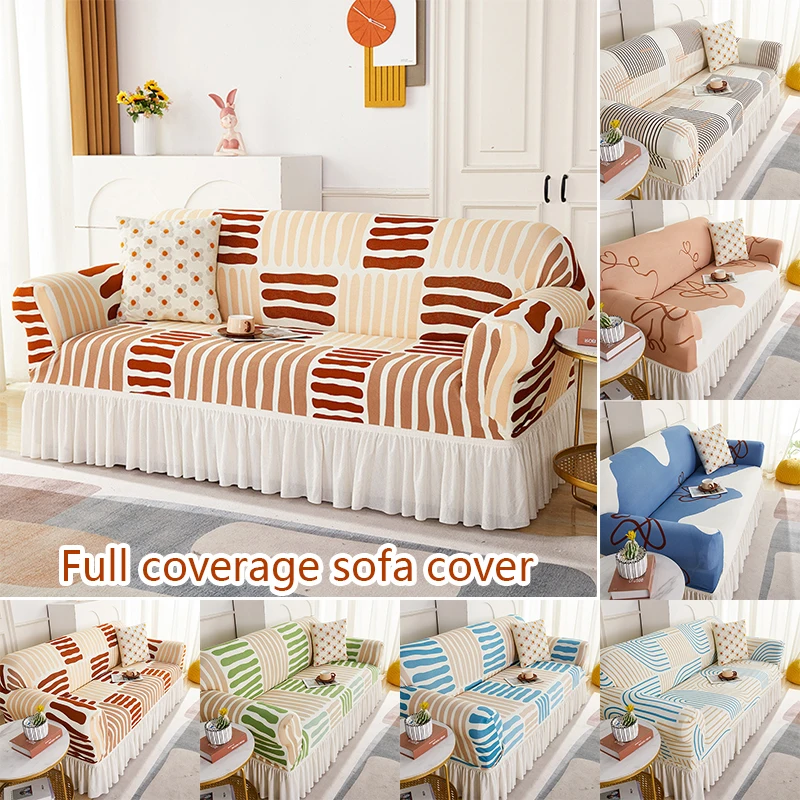 Sofa Covers Stretch Lounge 1/ 2/ 3/ 4 Seater Non-Slip Full Package Double Armrest Skirt Couch Cover Summer Light Luxury
Sofa Covers Stretch Lounge 1/ 2/ 3/ 4 Seater Non-Slip Full Package Double Armrest Skirt Couch Cover Summer Light Luxury