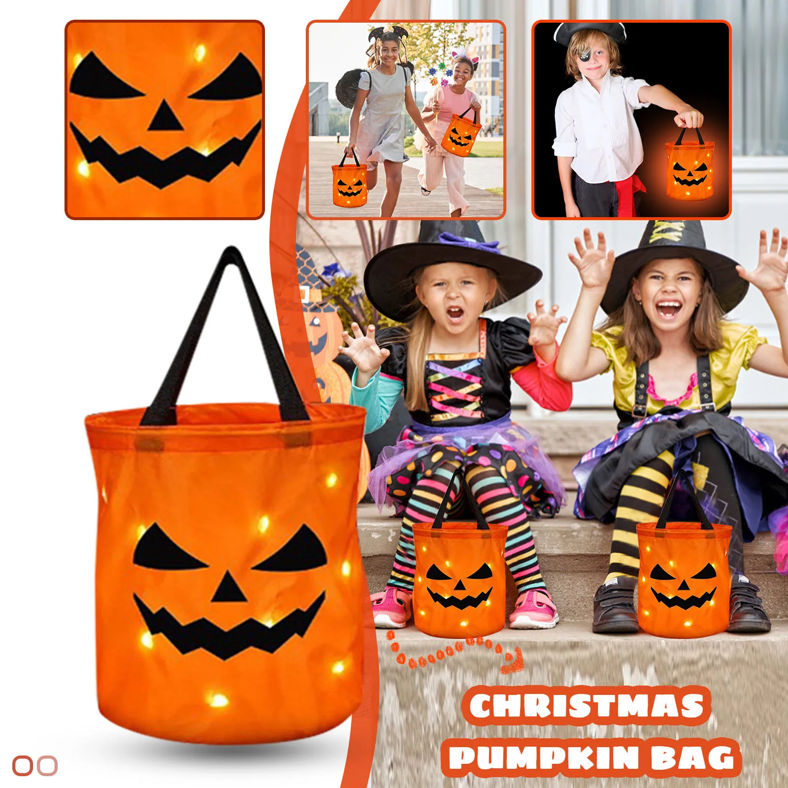 Светодиодные конфетные сумки для Хэллоуина, Женская Яркая сумка для Хэллоуина, Женская Яркая сумка, многофункциональное многоразовое ведро, для детей
Светодиодные конфетные сумки для Хэллоуина, Женская Яркая сумка для Хэллоуина, Женская Яркая сумка, многофункциональное многоразовое ведро, для детей