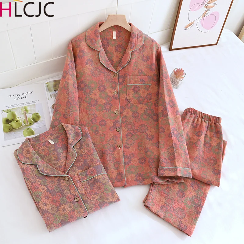 2024 Little Daisy Cotton Yarn-dyed Jacquard Pajama Set for Women Four Seasons Thin Long Sleeved Pants Lady Home Suit Two Pieces
2024 Little Daisy Cotton Yarn-dyed Jacquard Pajama Set for Women Four Seasons Thin Long Sleeved Pants Lady Home Suit Two Pieces