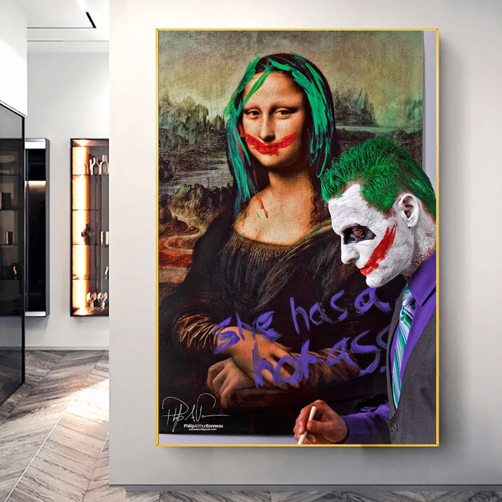 Graffiti Mona Lisa Joker Modern Decorative Poster Canvas Painting Wall Art Posters and Prints Picture for Living Room Home Decor
Graffiti Mona Lisa Joker Modern Decorative Poster Canvas Painting Wall Art Posters and Prints Picture for Living Room Home Decor