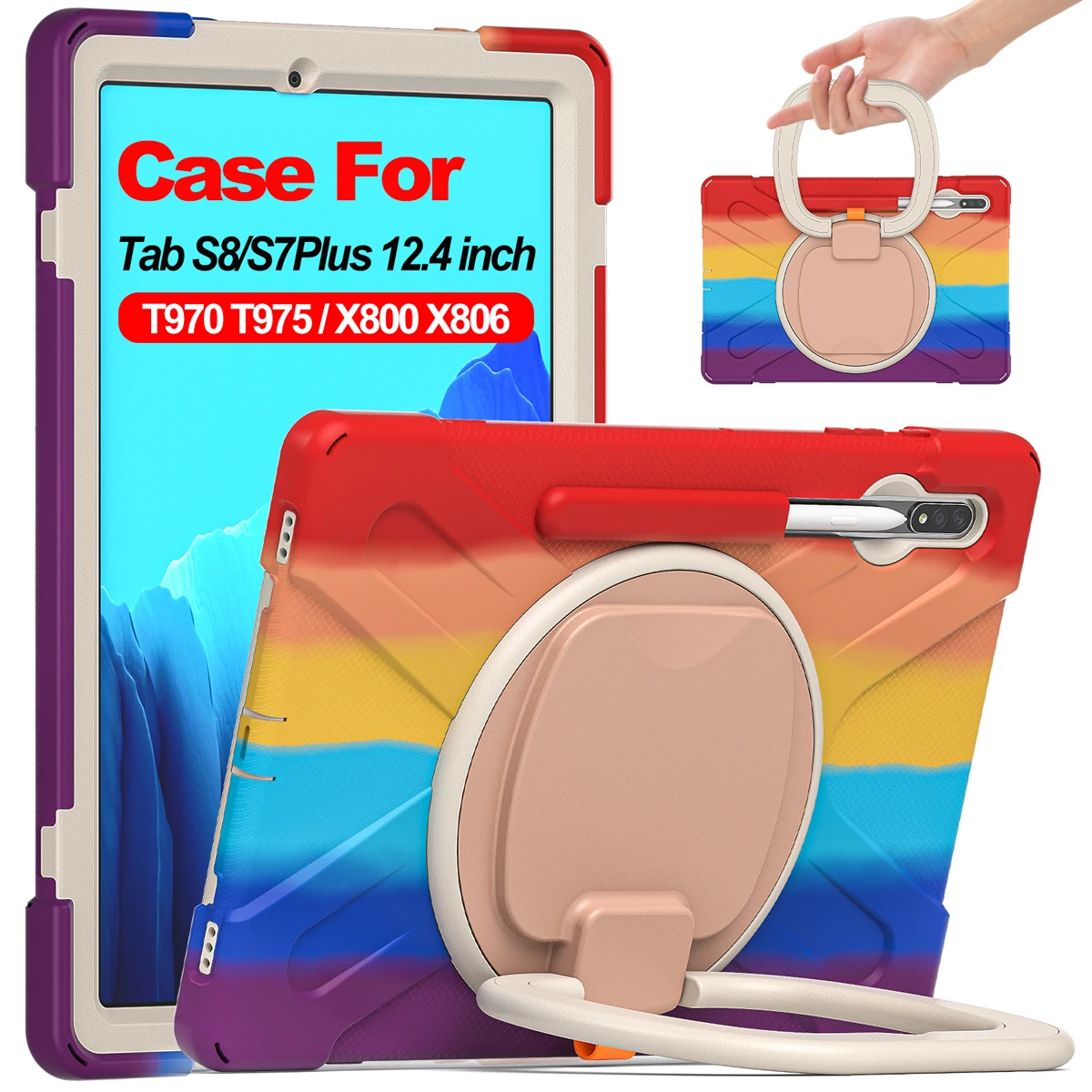 For Samsung Galaxy Tab S7Plus 12.4inch T970 T975 Shockproof Case Silicone Kids Protective Cover S8+ X800 X806 Tablet Cover Fonda
For Samsung Galaxy Tab S7Plus 12.4inch T970 T975 Shockproof Case Silicone Kids Protective Cover S8+ X800 X806 Tablet Cover Fonda