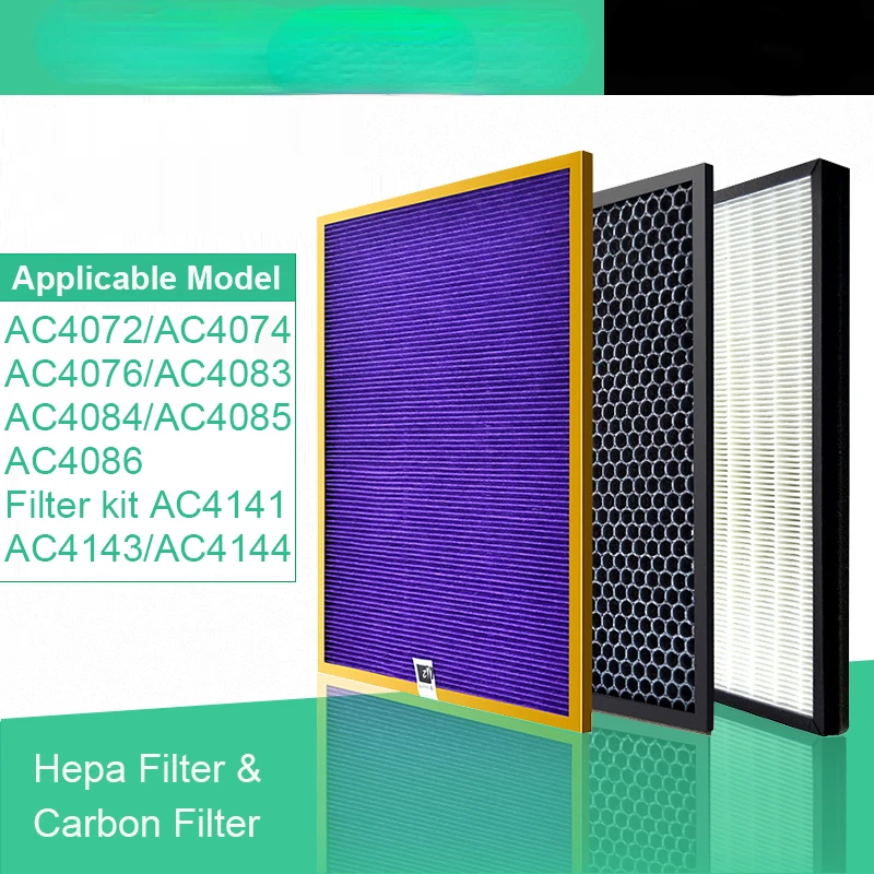 3PCS AC4141 AC4143 AC4144 Hepa&Activated Carbon Filter For Philips Air Purifier AC4072 AC4074 AC4076 AC4083 AC4084 AC4085 AC
3PCS AC4141 AC4143 AC4144 Hepa&Activated Carbon Filter For Philips Air Purifier AC4072 AC4074 AC4076 AC4083 AC4084 AC4085 AC