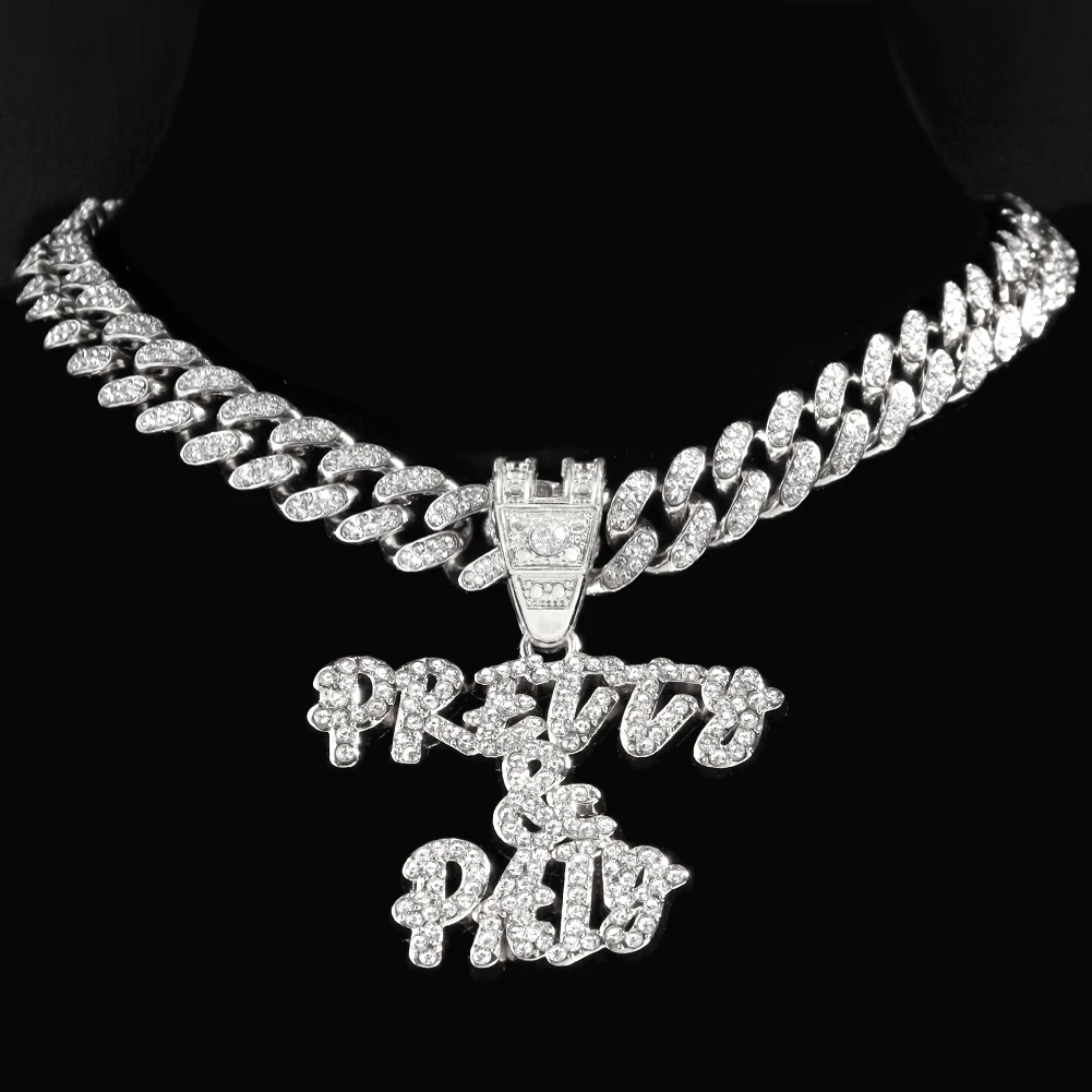 Hip Hop Iced Out Pretty Paly Letter Pendant Necklace For Men Women With Miami Cuban Link Chain Necklace Fashion Charm Jewelry
Hip Hop Iced Out Pretty Paly Letter Pendant Necklace For Men Women With Miami Cuban Link Chain Necklace Fashion Charm Jewelry