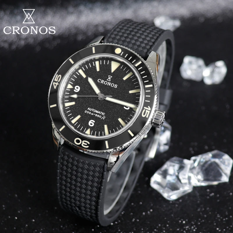 Cronos Men Diver Watch Luxury Male Automatic Wristwatch Sapphire 200M Waterproof Luminous Ceramic Bezel NH35 Automatic Movement
Cronos Men Diver Watch Luxury Male Automatic Wristwatch Sapphire 200M Waterproof Luminous Ceramic Bezel NH35 Automatic Movement