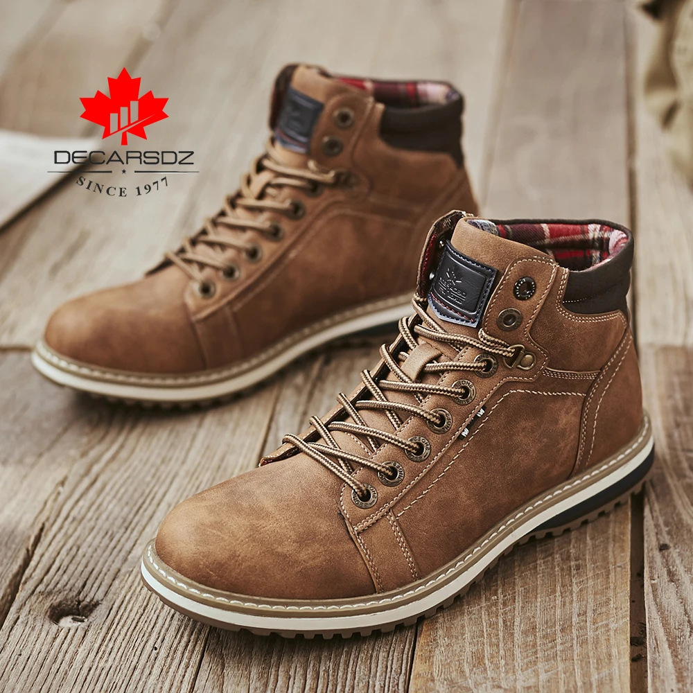 DECARSDZ Men Boots Outdoor Comfy Men Boots Men Fashion High Quality Leather Classic Autumn Shoes Man Brand Durable Winter Boots
DECARSDZ Men Boots Outdoor Comfy Men Boots Men Fashion High Quality Leather Classic Autumn Shoes Man Brand Durable Winter Boots