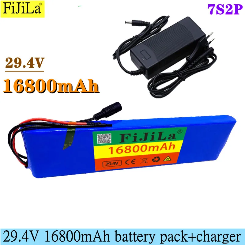 24V 16.8Ah 7S2P 18650 li-ion Rechargeable battery pack 29.4v 16800mAh electric bicycle moped Balancing scooter+2A Charger
24V 16.8Ah 7S2P 18650 li-ion Rechargeable battery pack 29.4v 16800mAh electric bicycle moped Balancing scooter+2A Charger