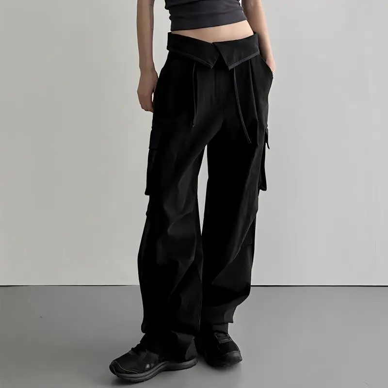 Europe and the United States High Street Lapel High-waisted Overalls Women's Multi-pocket Loose Slimmer Dance Casual Pants
Europe and the United States High Street Lapel High-waisted Overalls Women's Multi-pocket Loose Slimmer Dance Casual Pants