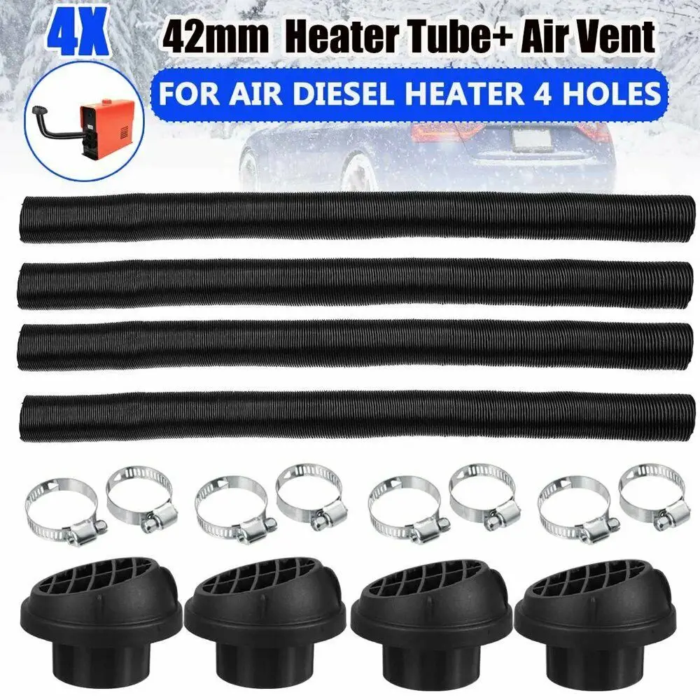 4sets of Air Diesel Parking Heater Replacements Kit 42mm Car Heater Ducting Pipe + Air Vent Outlet w/Hose Clips For Truck Van
4sets of Air Diesel Parking Heater Replacements Kit 42mm Car Heater Ducting Pipe + Air Vent Outlet w/Hose Clips For Truck Van