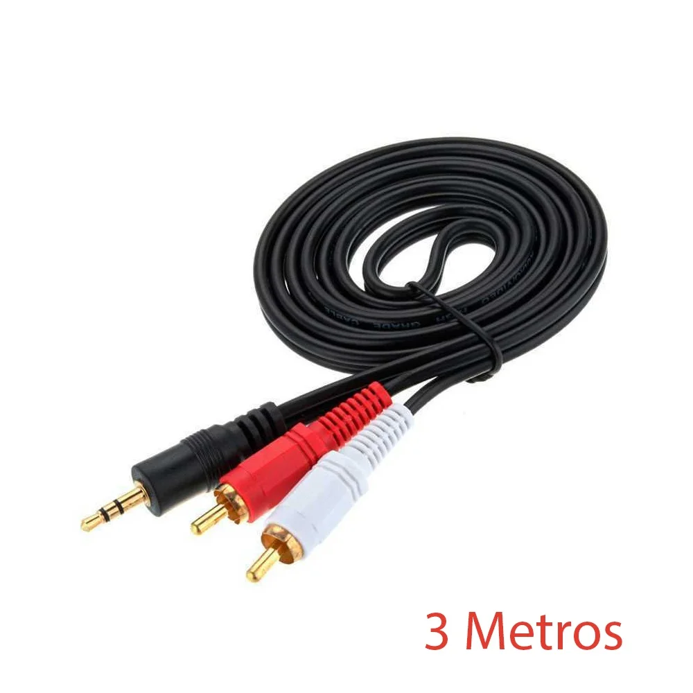 Стерео аудио кабель Mini Jack 3 5 мм штекер 2 RCA Мужской метров мини джек 2RCA |