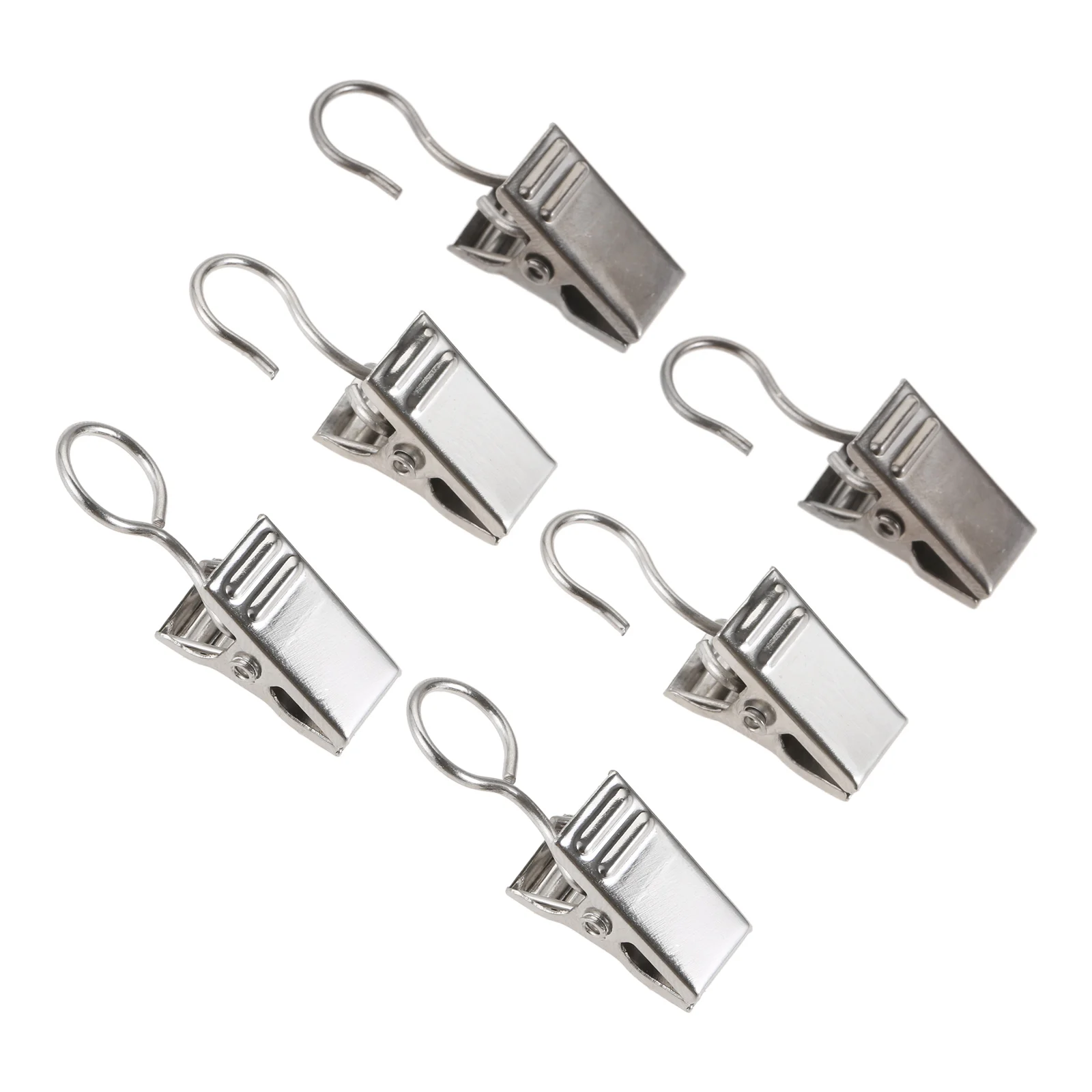 20pcs/set Curtain Clips with Hooks Iron Hanger Open/Closed Window Hanging Silver/Black 3.3cm Photo Display Plating Home Decor
20pcs/set Curtain Clips with Hooks Iron Hanger Open/Closed Window Hanging Silver/Black 3.3cm Photo Display Plating Home Decor