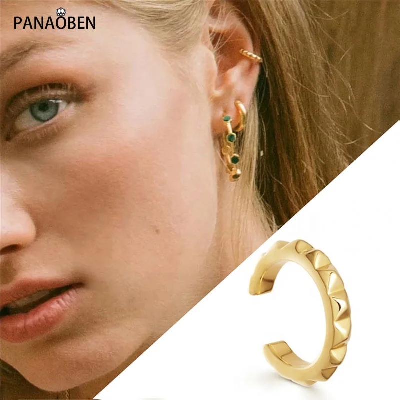 PANAOBEN 925 Sterling Silver Earings for Women Korea Fashion Ins Style Small Square Geometry Circle Simple Non Piercing Ear Clip
PANAOBEN 925 Sterling Silver Earings for Women Korea Fashion Ins Style Small Square Geometry Circle Simple Non Piercing Ear Clip