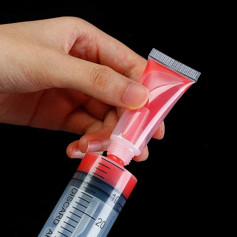 10ml Empty Lipstick Tube with Syringe Clear Soft Lip Gloss Container Refillable Lipgloss Tubes for DIY Cosmetic 50/100/200/300pc 
10ml Empty Lipstick Tube with Syringe Clear Soft Lip Gloss Container Refillable Lipgloss Tubes for DIY Cosmetic 50/100/200/300pc