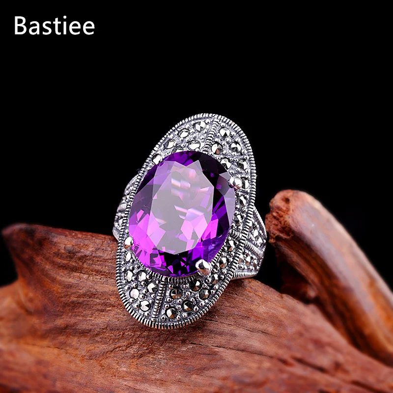 Bastiee Fashion Rings for Women S925 Silver Anillos Mujer Amethyst Classical Adjustable Geometric Luxury Jewelry Gifts
Bastiee Fashion Rings for Women S925 Silver Anillos Mujer Amethyst Classical Adjustable Geometric Luxury Jewelry Gifts