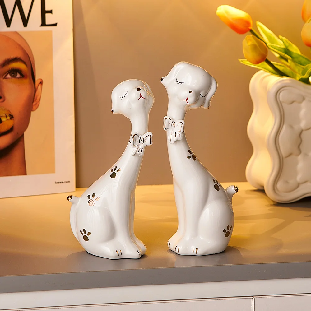 Cute 2pcs Dog Figurines Home Decor Ceramic Crafts Decorative Living Room Table Ornaments Lovely Office Computer Desk Decoration
Cute 2pcs Dog Figurines Home Decor Ceramic Crafts Decorative Living Room Table Ornaments Lovely Office Computer Desk Decoration