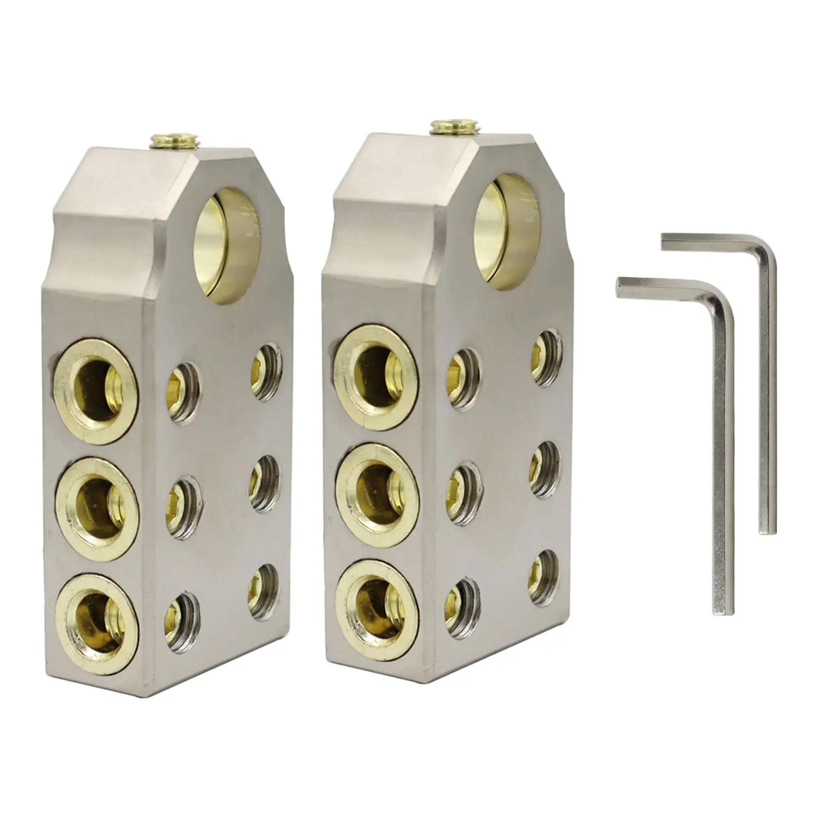 6 Way Car Battery Terminal Connector Clamp Positive and Negative (+/-)(Pair) Battery Terminals Top Post for Boat Trucks Rvs
6 Way Car Battery Terminal Connector Clamp Positive and Negative (+/-)(Pair) Battery Terminals Top Post for Boat Trucks Rvs