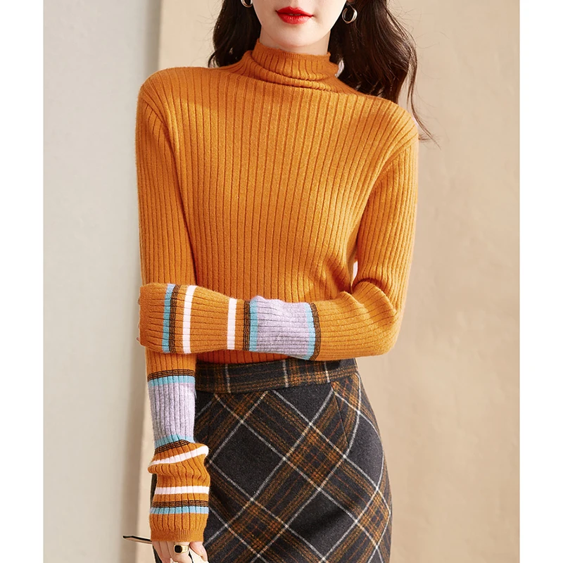 Turtleneck Women Sweater Knitted Striped Pullover Sweaters Long Sleeve Top Korean Clothes 2022 Autumn Winter Casual Pull Femme
Turtleneck Women Sweater Knitted Striped Pullover Sweaters Long Sleeve Top Korean Clothes 2022 Autumn Winter Casual Pull Femme