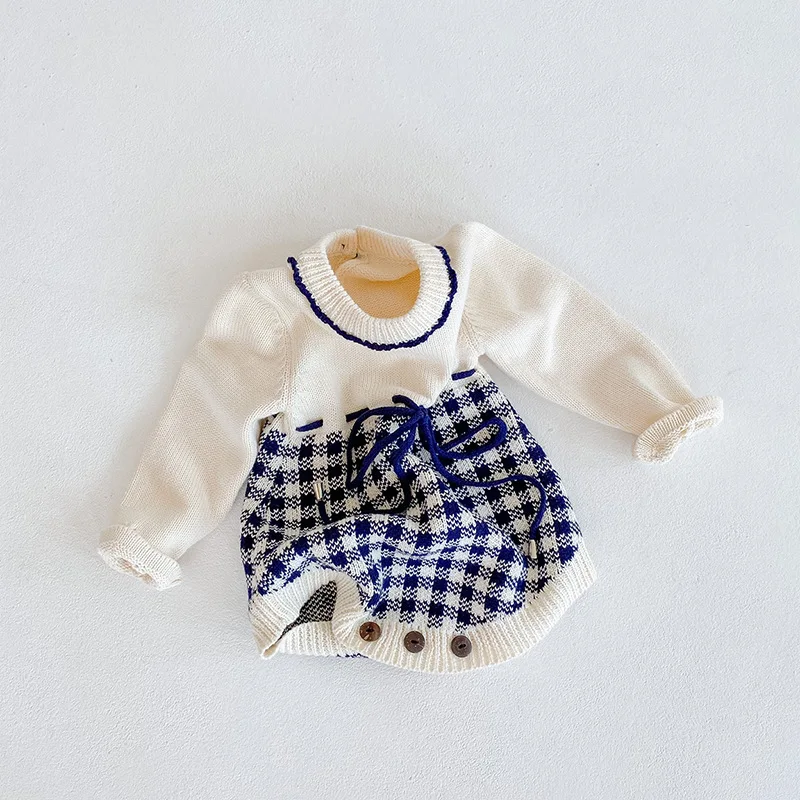 Spring Autumn Clothes Girl Children Knitting Plaid Sweater Bodysuit Boy Baby Cotton Long Sleeve Casual Onesie Fashion Kid Romper
Spring Autumn Clothes Girl Children Knitting Plaid Sweater Bodysuit Boy Baby Cotton Long Sleeve Casual Onesie Fashion Kid Romper