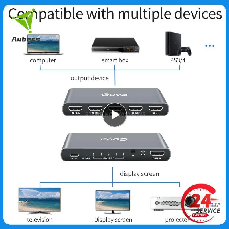 1/2/3PCS Switcher Multi-device Input 60hz Signal Switcher 5-in-1 Computer Converter For Video Signal Conversion 4k Hd
1/2/3PCS Switcher Multi-device Input 60hz Signal Switcher 5-in-1 Computer Converter For Video Signal Conversion 4k Hd