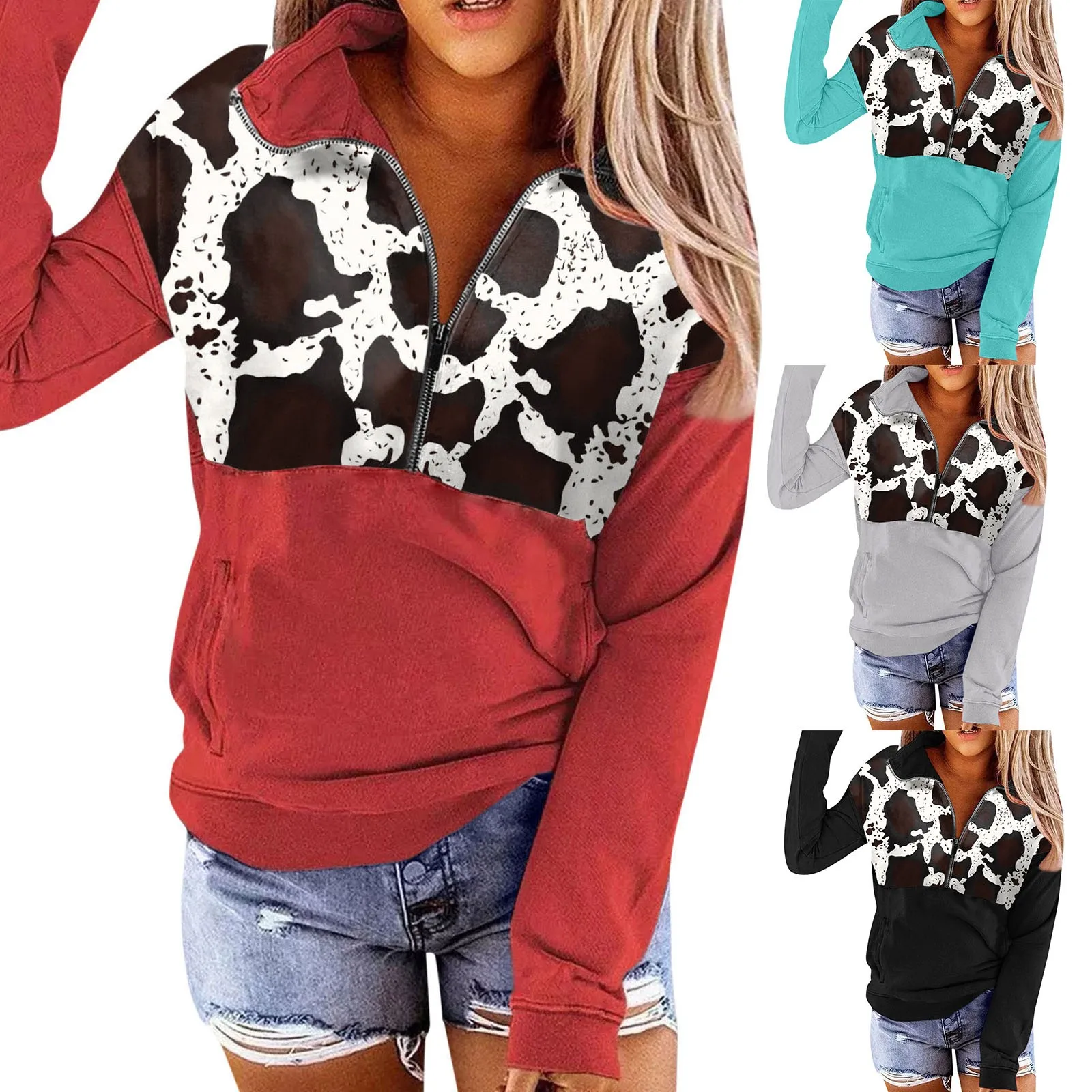 Sweatshirts For Women Oversized Half Zip Pullover Long Sleeve Sweatshirt Graphic Print Hoodie Sweater Teen Women's Clothing
Sweatshirts For Women Oversized Half Zip Pullover Long Sleeve Sweatshirt Graphic Print Hoodie Sweater Teen Women's Clothing