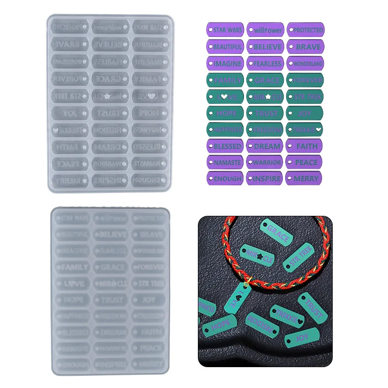 Letter Pendant Silicone Mold Alphabet Bead Tag Pendants For DIY Bracelet Necklace Resin Pendant Jewelry Making Supplies
Letter Pendant Silicone Mold Alphabet Bead Tag Pendants For DIY Bracelet Necklace Resin Pendant Jewelry Making Supplies