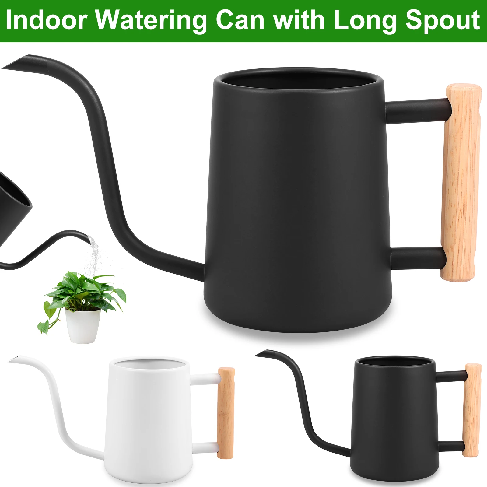 35oz/1L Watering Can Small Watering Can Indoor Plants with Wooden Handle Stainless Steel Watering Pot with Long Spout Garden
35oz/1L Watering Can Small Watering Can Indoor Plants with Wooden Handle Stainless Steel Watering Pot with Long Spout Garden