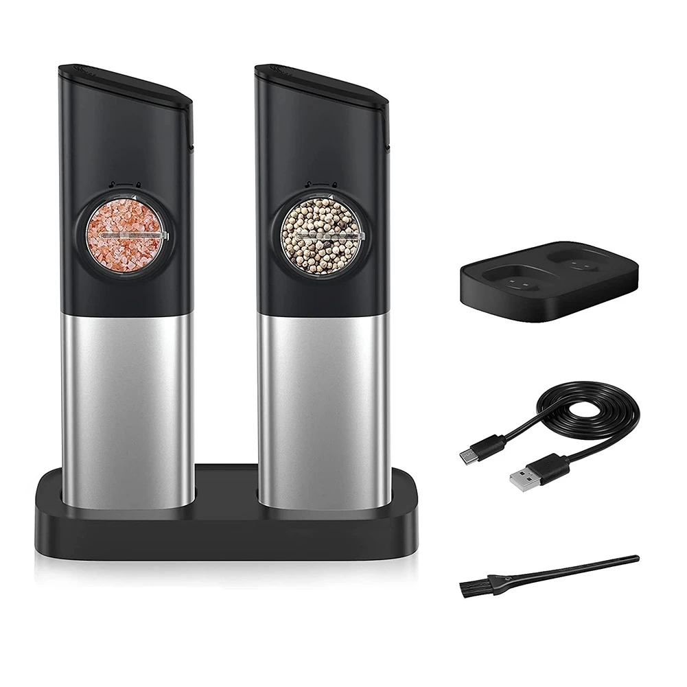 Rechargeable Electric Pepper Grinder, Automatic Salt and Pepper Grinder Set, Adjustable Coarseness Electric Pepper Mill
Rechargeable Electric Pepper Grinder, Automatic Salt and Pepper Grinder Set, Adjustable Coarseness Electric Pepper Mill