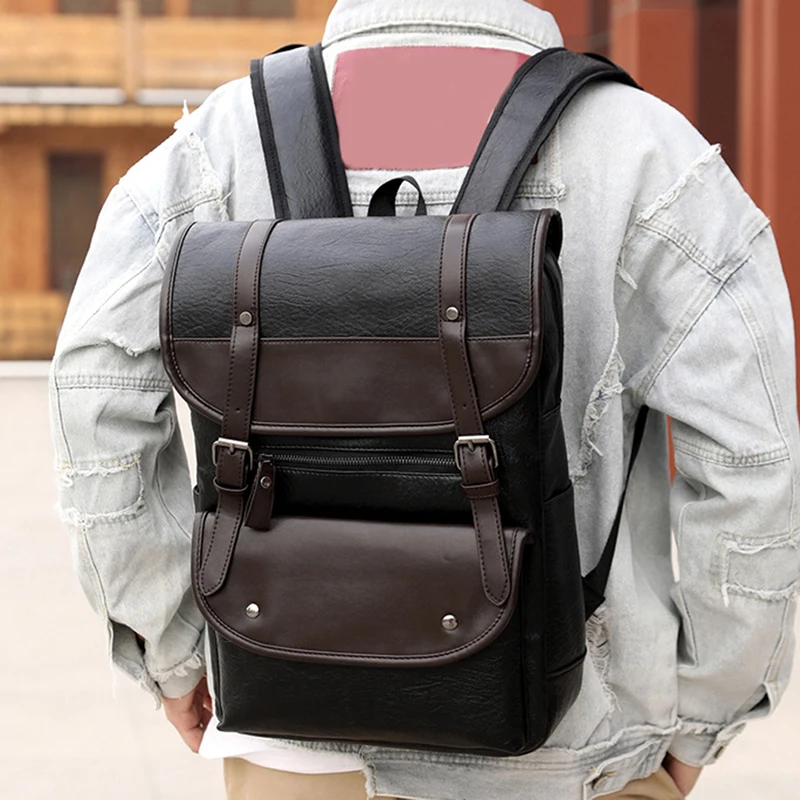 Vintage Laptop Leather Backpacks For School Bags Men PU Travel Leisure Backpacks Retro Casual Bag Schoolbags Teenager Students
Vintage Laptop Leather Backpacks For School Bags Men PU Travel Leisure Backpacks Retro Casual Bag Schoolbags Teenager Students