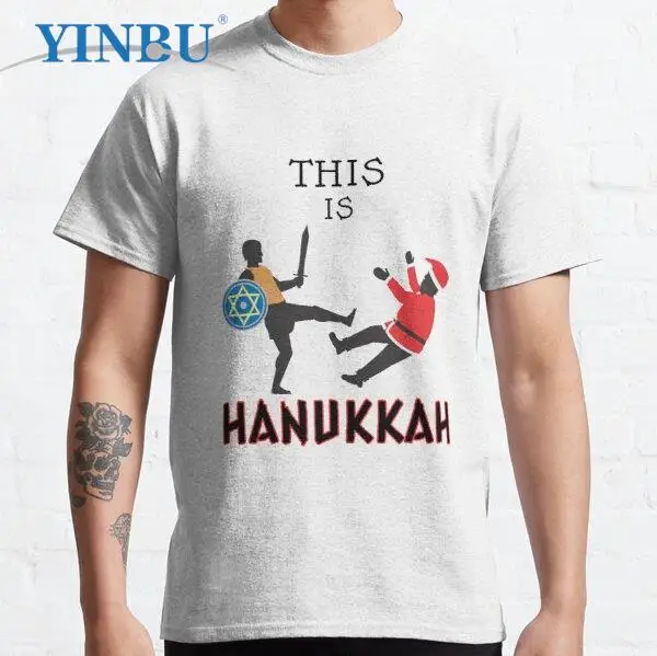 This is Hanukkah vs Christmas YINBU Brand t shirts High quality Men's short funny print t-shirt Graphic Tee
This is Hanukkah vs Christmas YINBU Brand t shirts High quality Men's short funny print t-shirt Graphic Tee