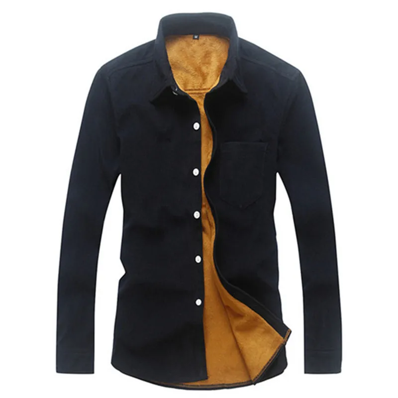 Men's Corduroy Shirt Winter Casual Long Sleeve Thermal Plus Velvet Thickening Single Breasted Solid Wool Warm Blouses
Men's Corduroy Shirt Winter Casual Long Sleeve Thermal Plus Velvet Thickening Single Breasted Solid Wool Warm Blouses