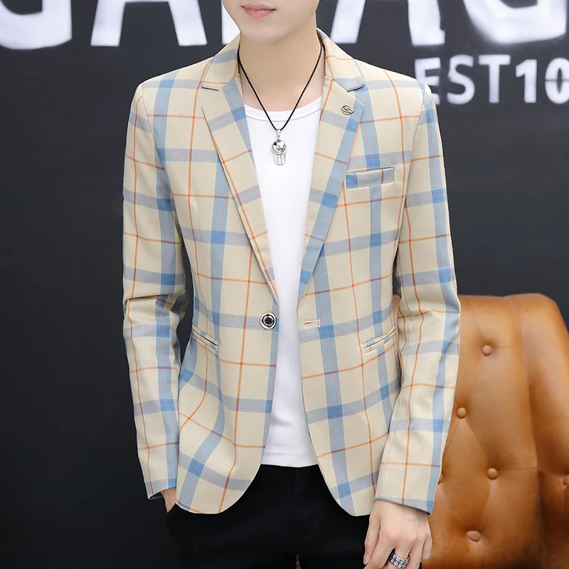 Men's Spring and Autumn New Plaid Small Suit Long Sleeve Jacket Casual Slim Senior Soft Single Breasted Suit Collar Suit
Men's Spring and Autumn New Plaid Small Suit Long Sleeve Jacket Casual Slim Senior Soft Single Breasted Suit Collar Suit