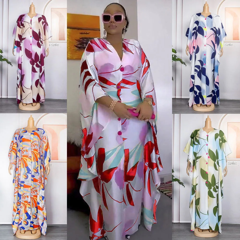 Floral Print Kaftan Muslim Women Maxi Dress African Ankara Dashiki Loose Robe Party Gown Marocain Caftan Long Dresses Boubou New
Floral Print Kaftan Muslim Women Maxi Dress African Ankara Dashiki Loose Robe Party Gown Marocain Caftan Long Dresses Boubou New