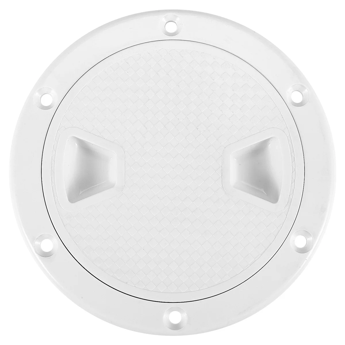 

Circular Non Slip Inspection Hatch-Boat Hatch Deck Plate with Detachable Cover for RV Marine Boat Kayaks-4Inch White