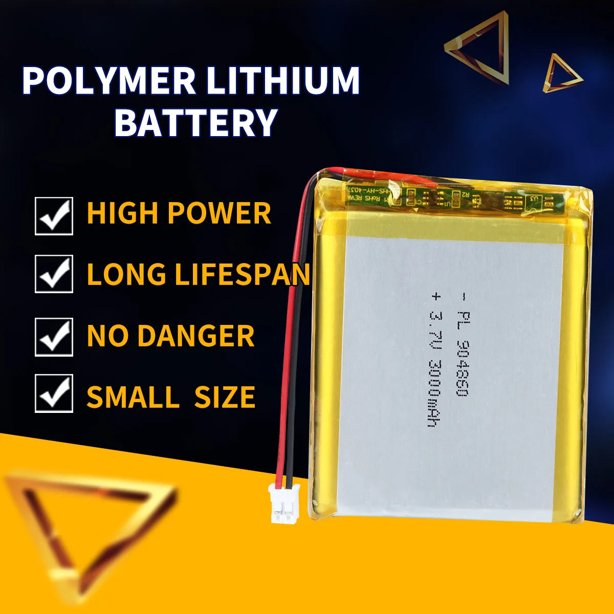 3.7V 3000mAh 904860 Lipo Battery Rechargeable Li-ion Cells Polymer Lithium for MP3 Drill Clock Ear Bud Backup Power Portable DVD
3.7V 3000mAh 904860 Lipo Battery Rechargeable Li-ion Cells Polymer Lithium for MP3 Drill Clock Ear Bud Backup Power Portable DVD