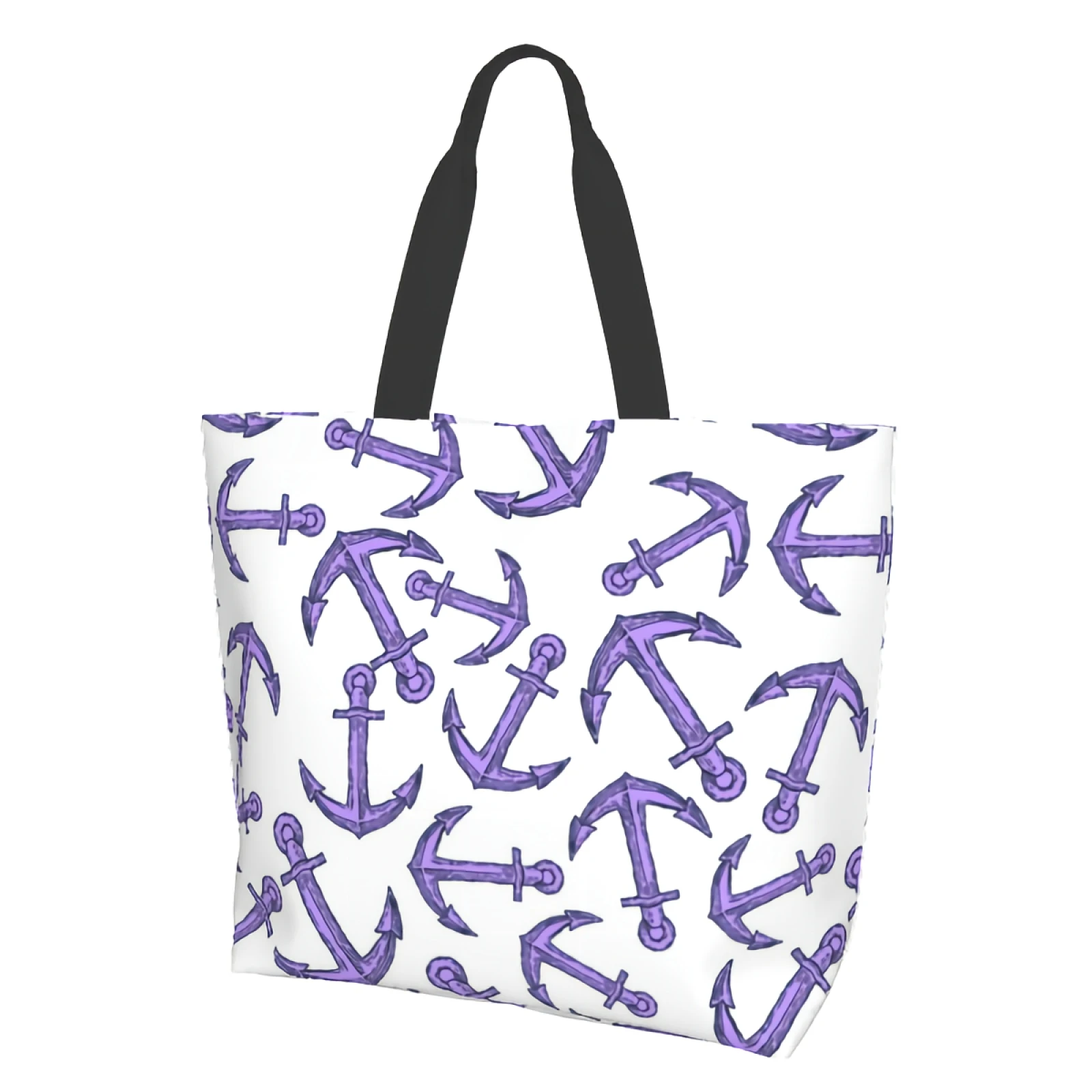 Purple Anchor Reusable Tote Bag Shopping Travel Storage Tote Lightweight Washable Shoulder Bags Handbag with Inside Pockets
Purple Anchor Reusable Tote Bag Shopping Travel Storage Tote Lightweight Washable Shoulder Bags Handbag with Inside Pockets