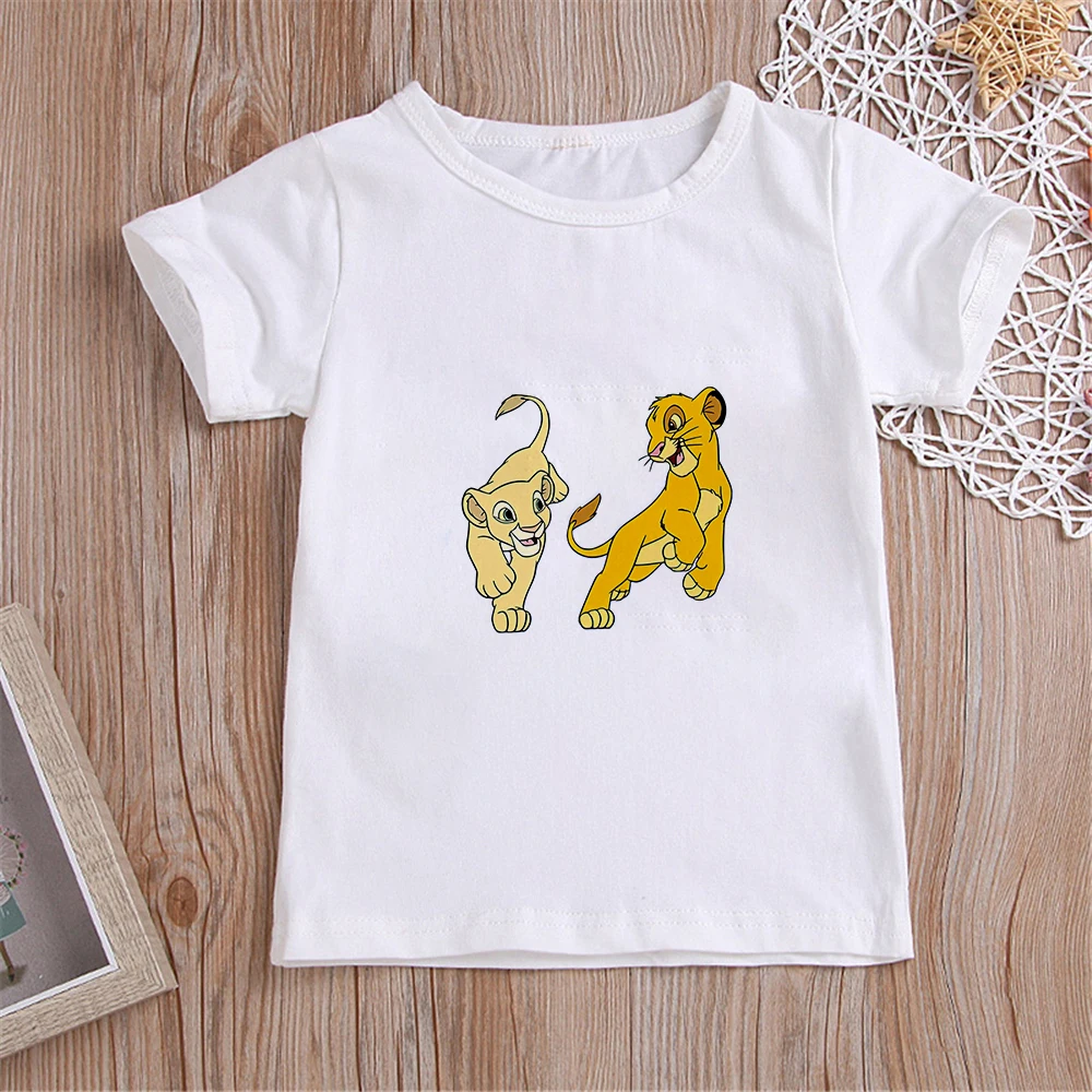 Summer Children Tshirt Cartoons Lion White Base Unisex Short Sleeve Casual Cotton Baby Clothes O-Neck Soft Tees Funny Cozy
Summer Children Tshirt Cartoons Lion White Base Unisex Short Sleeve Casual Cotton Baby Clothes O-Neck Soft Tees Funny Cozy