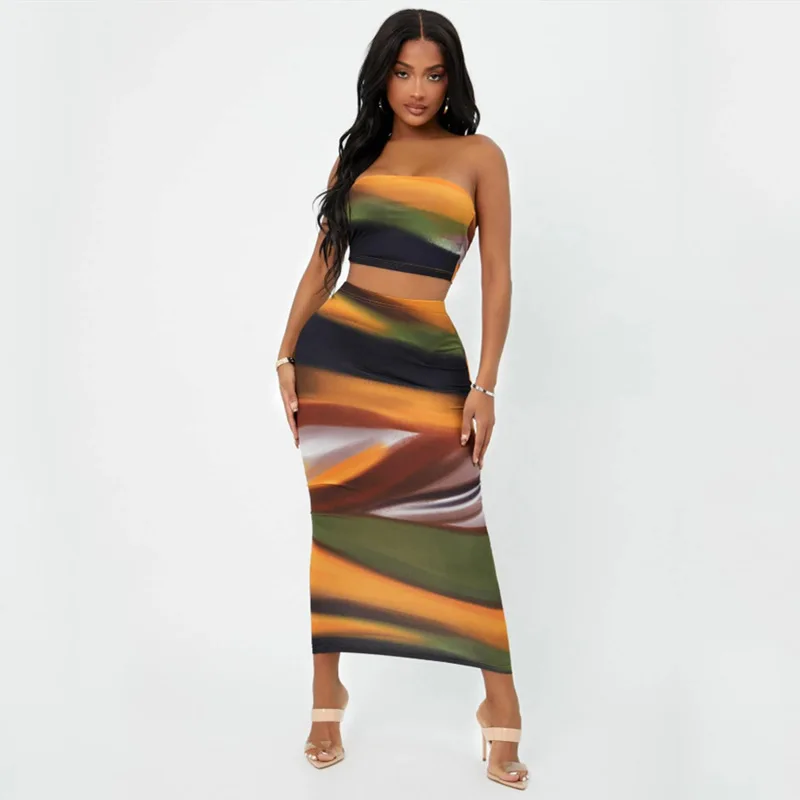 Women Off Shoulder Wrap Crop Tube Top High Waist Bodycon Midi Skirt Two-Piece Matching Sets
Women Off Shoulder Wrap Crop Tube Top High Waist Bodycon Midi Skirt Two-Piece Matching Sets