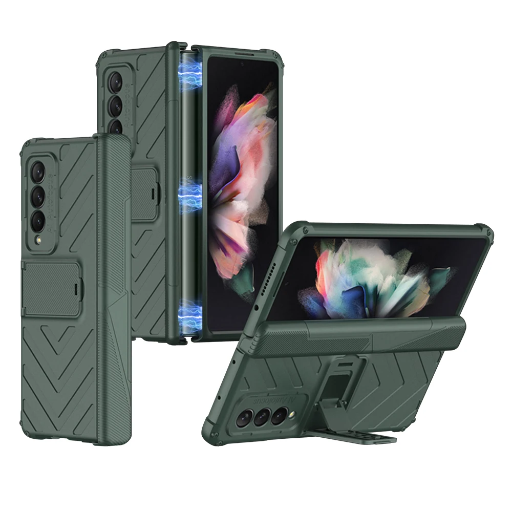 Чехол для Samsung Galaxy Z Fold 3, регулируемая подставка, чехол с магнитными петлями, Жесткий Пластиковый ударопрочный чехол для телефона Z Fold3
Чехол для Samsung Galaxy Z Fold 3, регулируемая подставка, чехол с магнитными петлями, Жесткий Пластиковый ударопрочный чехол для телефона Z Fold3
