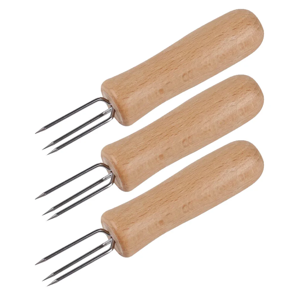 3pcs Durable corn forks Wood Handle Forks Candy Forks Stainless Steel Corn Forks for Picnic Home Barbecue
3pcs Durable corn forks Wood Handle Forks Candy Forks Stainless Steel Corn Forks for Picnic Home Barbecue
