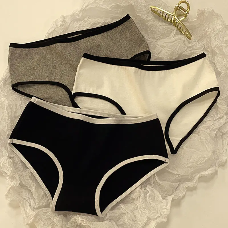 3Pcs/set Women's Panties for Seca Cotton Young Girls Sexy Underwear Cute Breathable Soft Black Panty Female Japanese Lingerie
3Pcs/set Women's Panties for Seca Cotton Young Girls Sexy Underwear Cute Breathable Soft Black Panty Female Japanese Lingerie