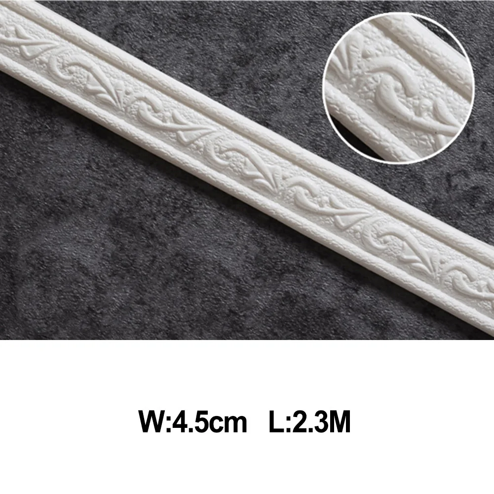Skirting Border Wall Trim Line Protection Strip Three-dimensional Waist Line Wall Sticker 1pcs Waterproof 2.3m*4cm
Skirting Border Wall Trim Line Protection Strip Three-dimensional Waist Line Wall Sticker 1pcs Waterproof 2.3m*4cm