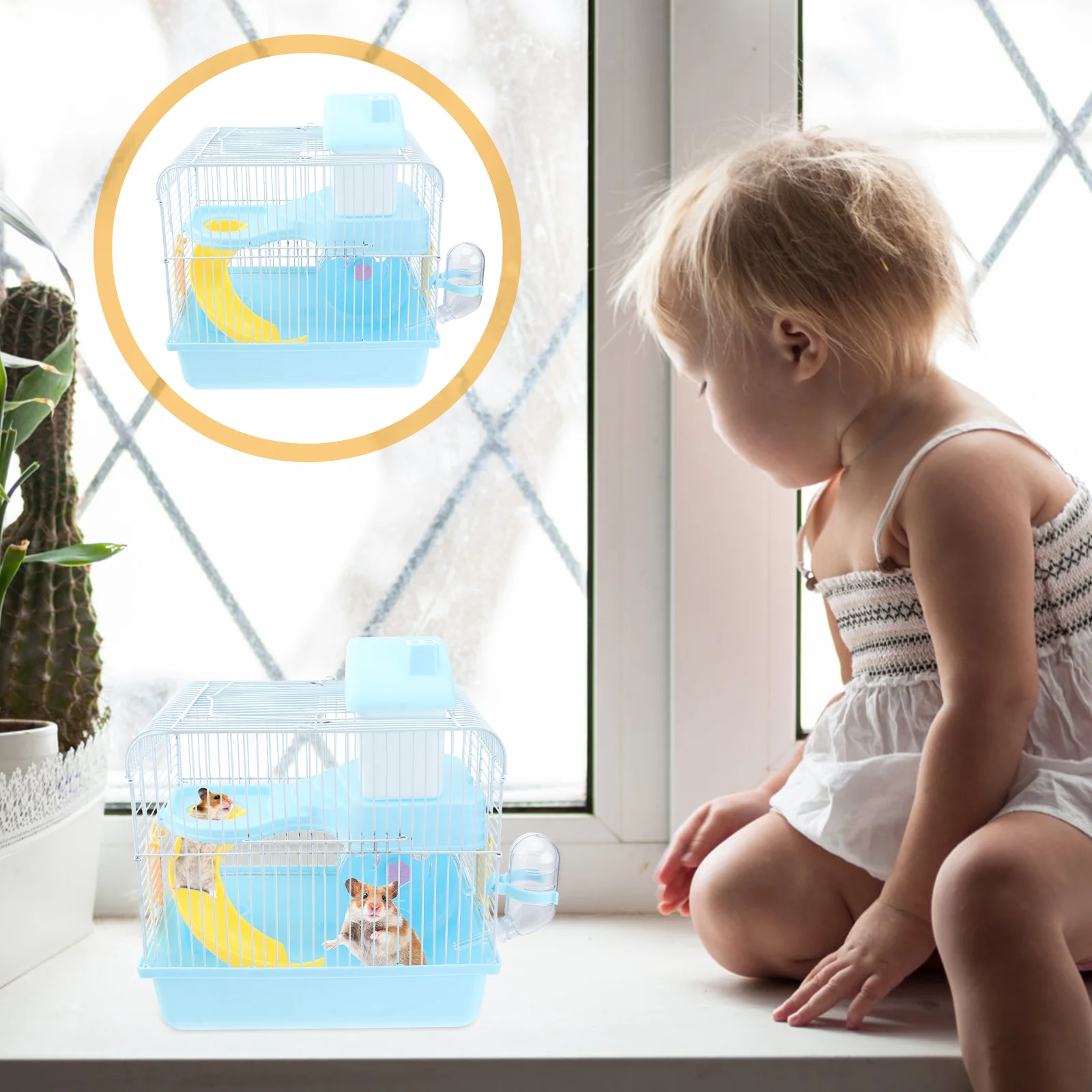 1pc Double Layer Hamster Cage Pet House Acrylic Portable Small Pets House Chinchilla Hamster House (Light Blue)
1pc Double Layer Hamster Cage Pet House Acrylic Portable Small Pets House Chinchilla Hamster House (Light Blue)