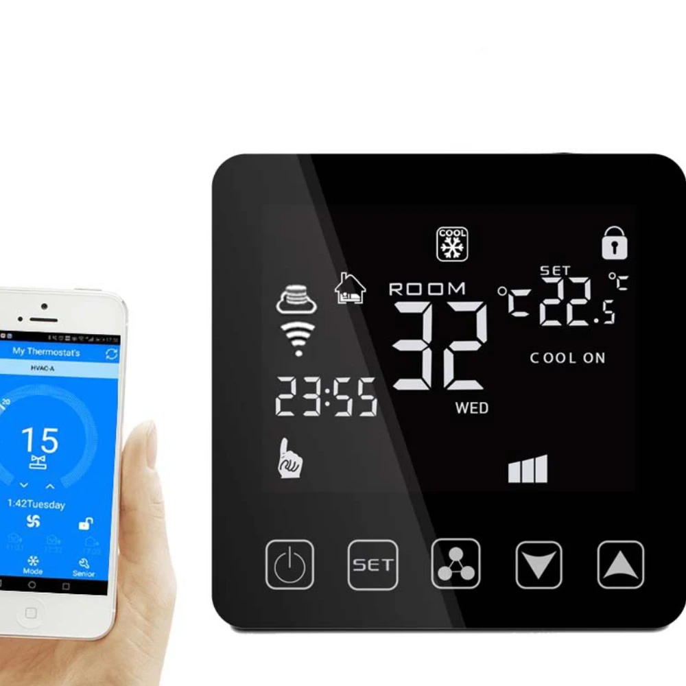 Low Voltage 24V Digital 0-10v thermostat Tuya wifi control smart home system fan coil unit thermostat
Low Voltage 24V Digital 0-10v thermostat Tuya wifi control smart home system fan coil unit thermostat