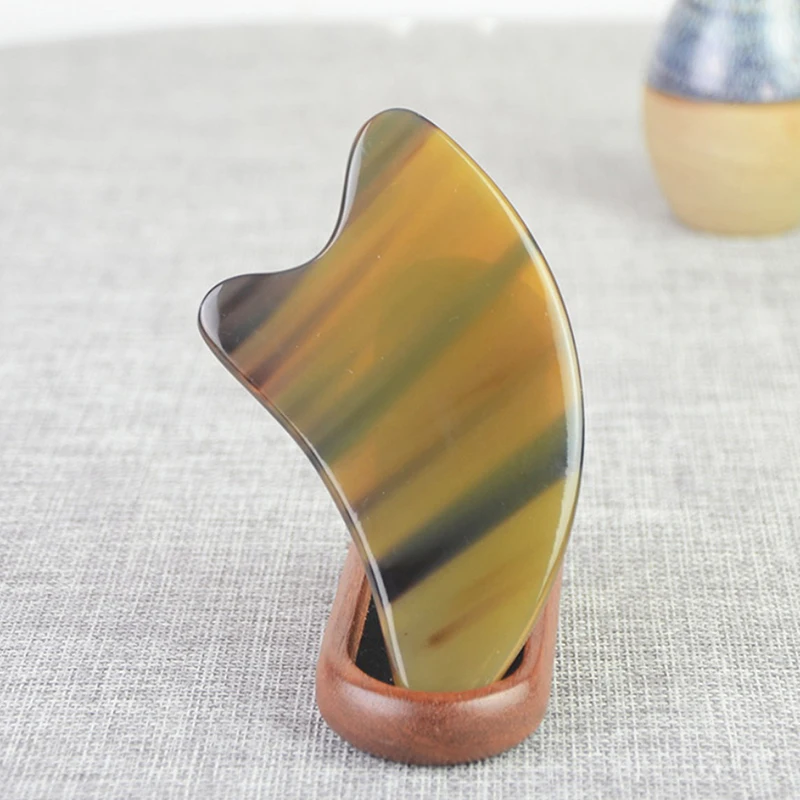 Natural Ox Horn Gua Sha Board Gouache Scraper Face Massager Facial Lift Neck Body Scraping Massage Beauty Tools Physical Therapy
Natural Ox Horn Gua Sha Board Gouache Scraper Face Massager Facial Lift Neck Body Scraping Massage Beauty Tools Physical Therapy